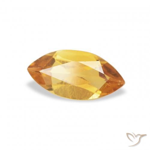 Citrino Laranja-dourado médio Natural 0.41ct, Marquesa, VS