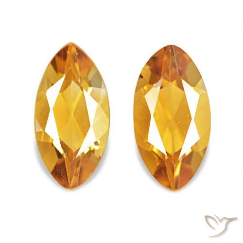 1.04ctw Natural Laranja escuro Citrino, Marquesa, VVS-VS, Photo A