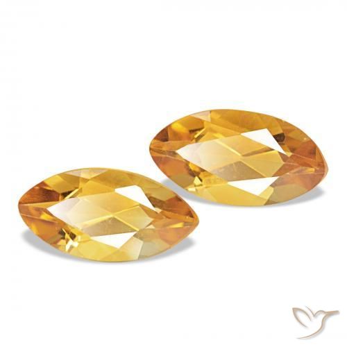 Pedras preciosas de Citrino Laranja escuro natural de 1.04 ct, Marquesa, VVS-VS