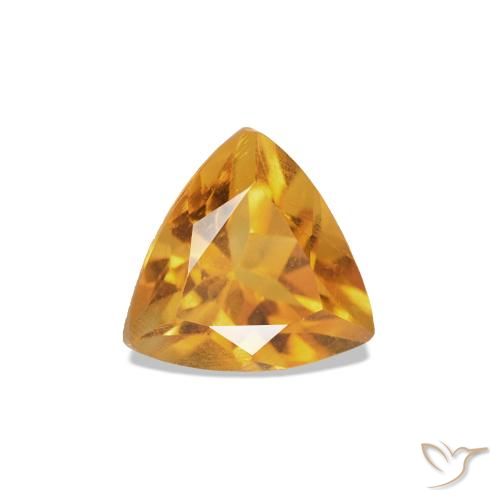 Citrino Laranja Profundo-Ouro Natural 0.40ct, Trilhão, VVS-VS