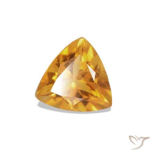 Citrino Laranja Profundo-Ouro Natural 0.40ct, Trilhão, VVS-VS