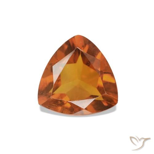 Citrino Laranja Profundo Natural 0.63ct, Trilhão, VVS-VS