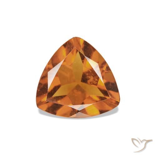 Citrino laranja marrom Natural 0.69ct, Trilhão, VVS-VS