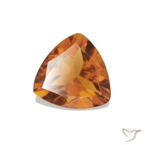 Citrino laranja marrom Natural 0.69ct, Trilhão, VVS-VS