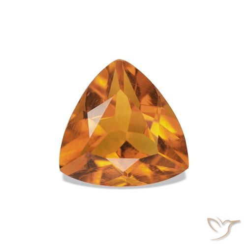 0.64ct Laranja amarelado Citrino, Trilhão, VS