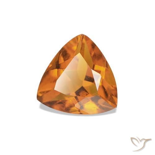 Citrino Laranja amarelado Natural 0.64ct, Trilhão, VS