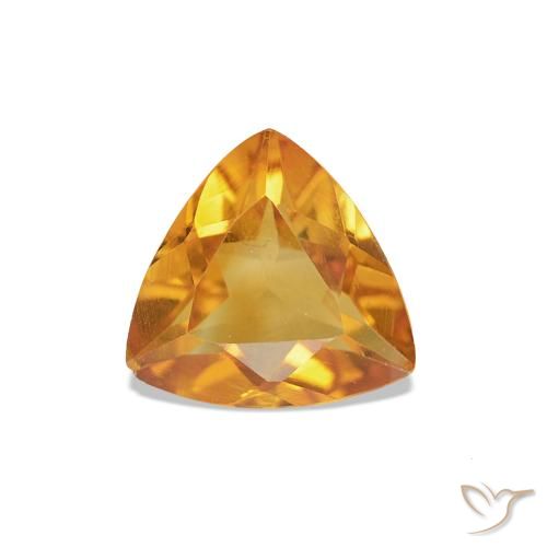 0.54ct Laranja Profundo-Ouro Citrino, Trilhão, VS