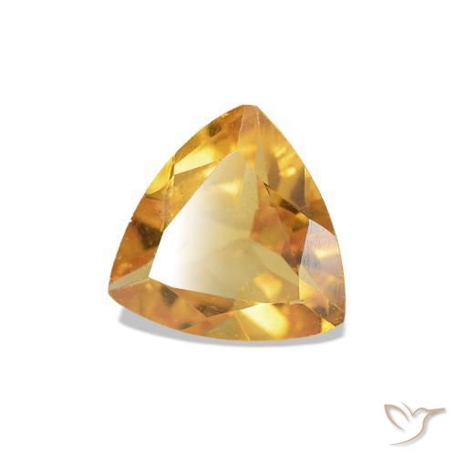 Citrino Laranja escuro-dourado Natural 0.54ct, Trilhão, VS-SI