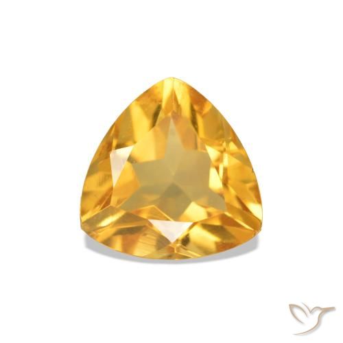 Citrino Dourado médio Natural 0.76ct, Trilhão, VVS-VS