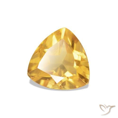 Citrino Dourado médio Natural 0.76ct, Trilhão, VVS-VS