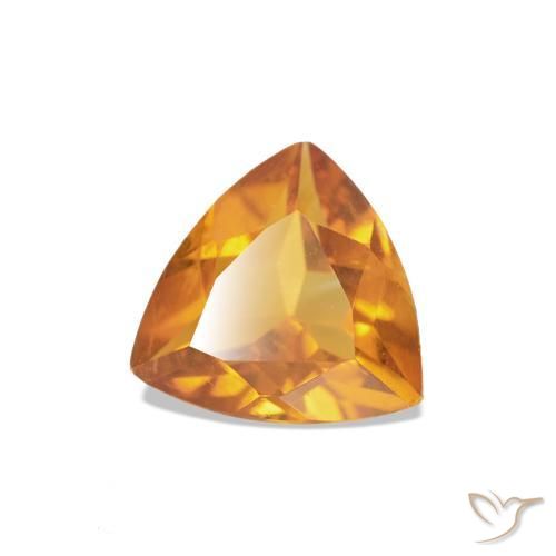 Citrino Laranja escuro Natural 0.58ct, Trilhão, VVS-VS