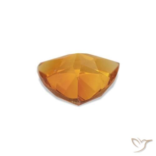 Citrino Laranja escuro Natural 0.58ct, Trilhão, VVS-VS