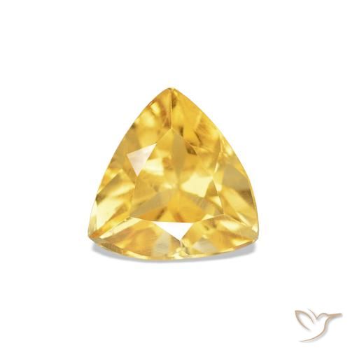 Citrino Dourado médio Natural 0.36ct, Trilhão, VVS-VS