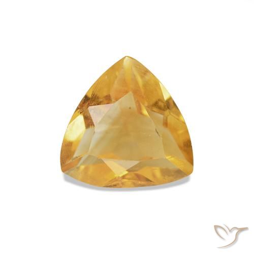 Citrino Medium Light Orange-Gold Natural 0.60ct, Trilhão, VS