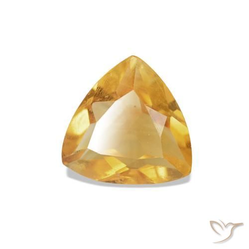 Citrino Medium Light Orange-Gold Natural 0.60ct, Trilhão, VS
