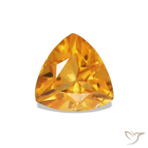 Citrino Laranja Profundo-Ouro Natural 0.74ct, Trilhão, VS-SI