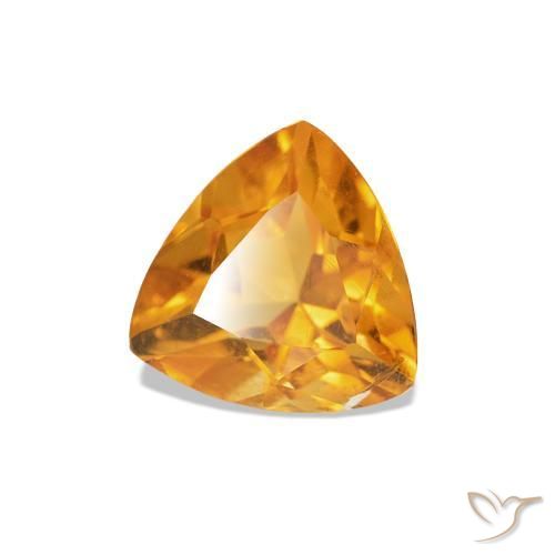 Citrino Laranja Profundo-Ouro Natural 0.74ct, Trilhão, VS-SI