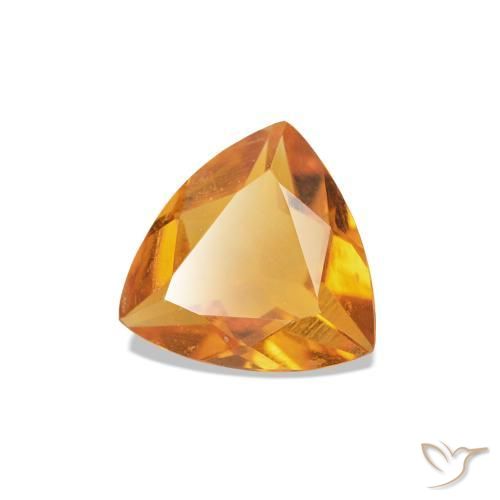 Citrino Ouro Natural 0.50ct, Trilhão, VVS-VS