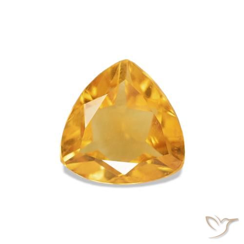Citrino Medium Light Orange-Gold Natural 0.59ct, Trilhão, VVS-VS