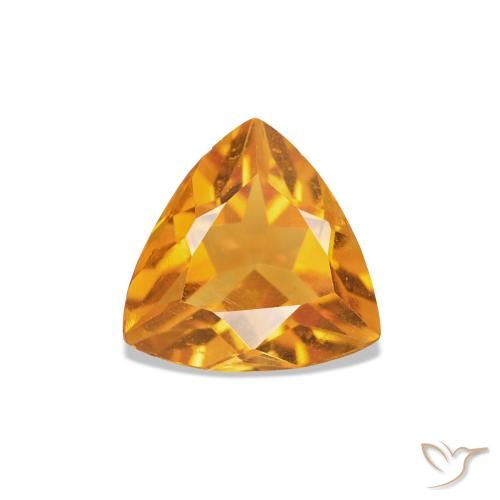 0.58ct Laranja Profundo-Ouro Citrino, Trilhão, VVS-VS