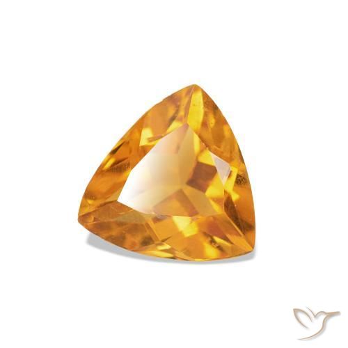 Citrino Laranja Profundo-Ouro Natural 0.58ct, Trilhão, VVS-VS
