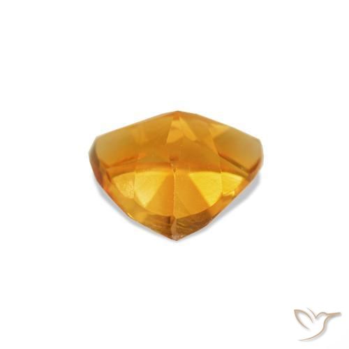 Citrino Laranja Profundo-Ouro Natural 0.58ct, Trilhão, VVS-VS