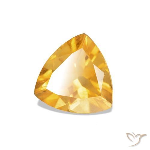 Citrino ouro brilhante Natural 0.73ct, Trilhão, VS