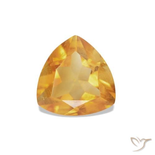0.68ct Medium Light Orange-Gold Citrino, Trilhão, VS