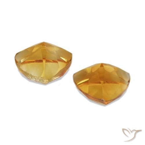 Pedras preciosas de Citrino Laranja Médio natural de 0.88 ct, Trilhão, VVS-VS