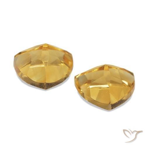 Pedras preciosas de Citrino Medium Dark-Golden natural de 1.38 ct, Trilhão, VS-SI