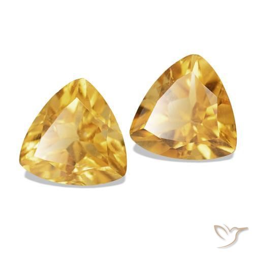 Pedras preciosas de Citrino ouro brilhante natural de 1.48 ct, Trilhão, VS-SI