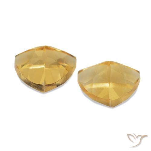 Pedras preciosas de Citrino Dourado claro natural de 1.35 ct, Trilhão, VS-SI