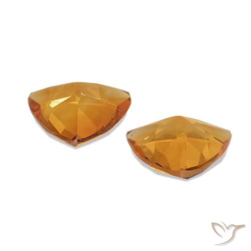 Pedras preciosas de Citrino Laranja escuro natural de 1.00 ct, Trilhão, VS-SI