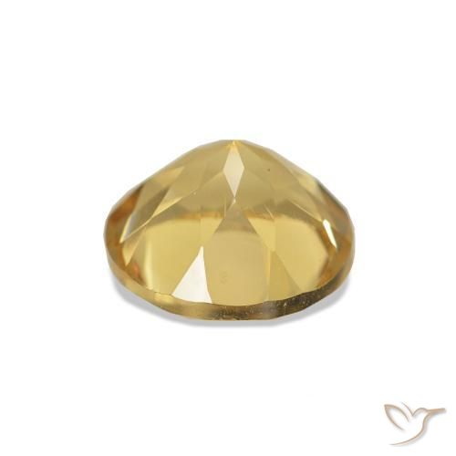 Citrino Laranja Dourada Natural 1.19ct, Corte Redondo, VVS-VS