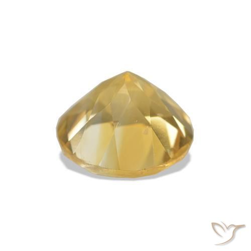 Citrino Luz amarela Natural 1.20ct, Corte Redondo, VVS-VS