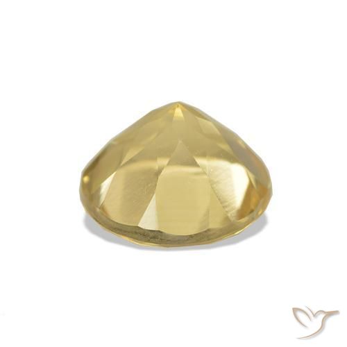 Citrino Amarelo Dourado Claro Natural 1.23ct, Corte Redondo, VVS-VS