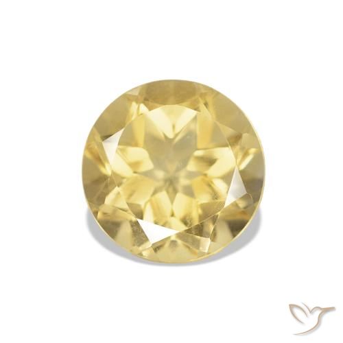 1.18ct Luz amarela Citrino, Redondo, VVS-VS