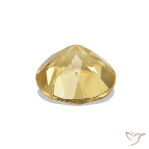 Citrino Luz amarela Natural 1.18ct, Corte Redondo, VVS-VS