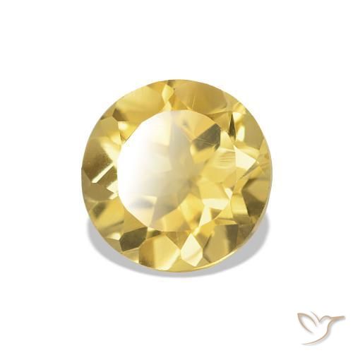 Citrino Luz Dourada Natural 1.16ct, Corte Redondo, VVS-VS
