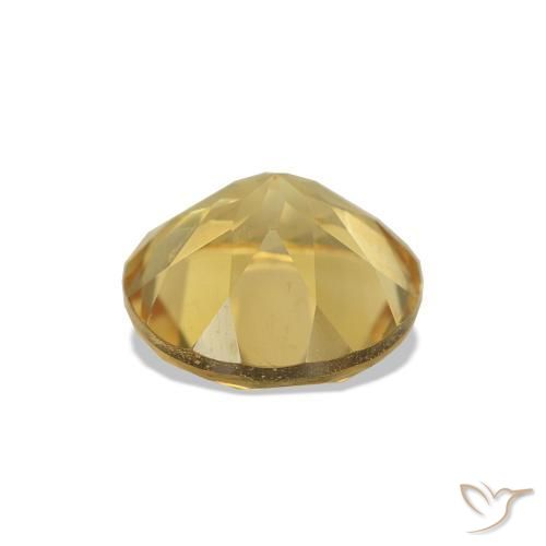 Citrino Amarelo Dourado Claro Natural 1.20ct, Corte Redondo, VVS-VS