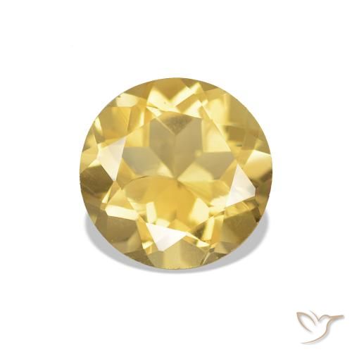 Citrino Luz Dourada Natural 1.15ct, Corte Redondo, VVS-VS