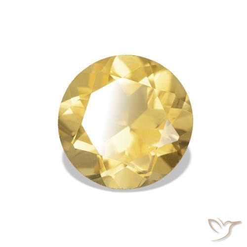Citrino Luz Dourada Natural 1.15ct, Corte Redondo, VVS-VS