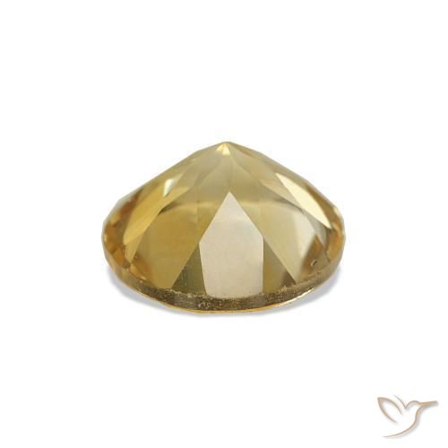 Citrino Amarelo Dourado Claro Natural 1.12ct, Corte Redondo, VVS-VS