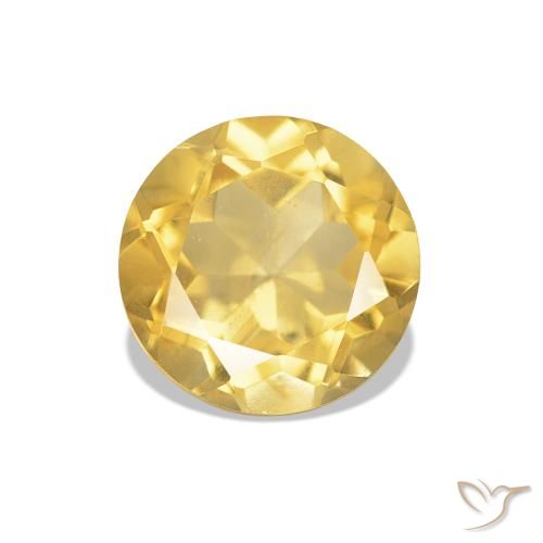 Citrino Luz Dourada Natural 1.27ct, Corte Redondo, VVS-VS