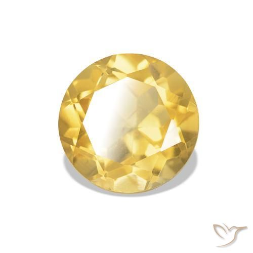 Citrino Luz Dourada Natural 1.27ct, Corte Redondo, VVS-VS