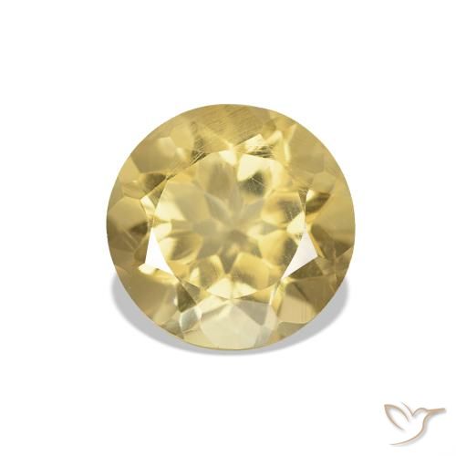 1.21ct Amarelo Dourado Claro Citrino, Redondo, VS