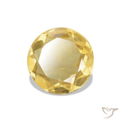 Citrino Luz amarela Natural 0.94ct, Corte Redondo, VS