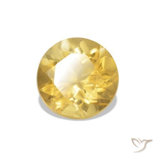 Citrino Luz Dourada Natural 1.09ct, Corte Redondo, VS