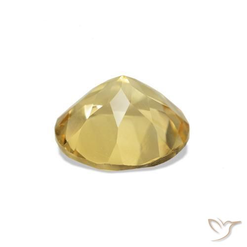 Citrino Amarelo Dourado Claro Natural 1.08ct, Corte Redondo, VVS-VS