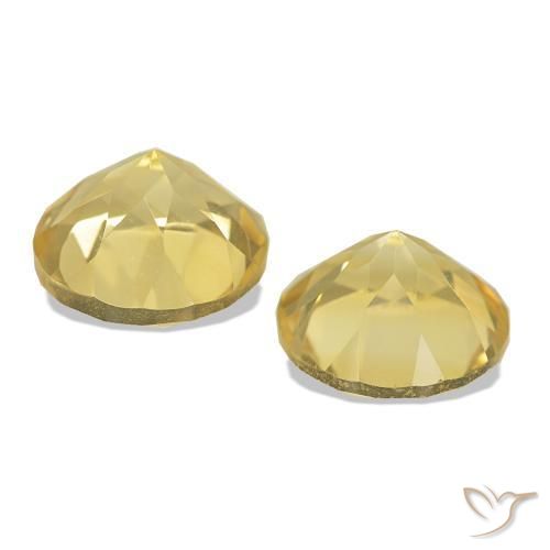 Pedras preciosas de Citrino Amarelo Dourado Claro natural de 2.40 ct, Corte Redondo, VVS